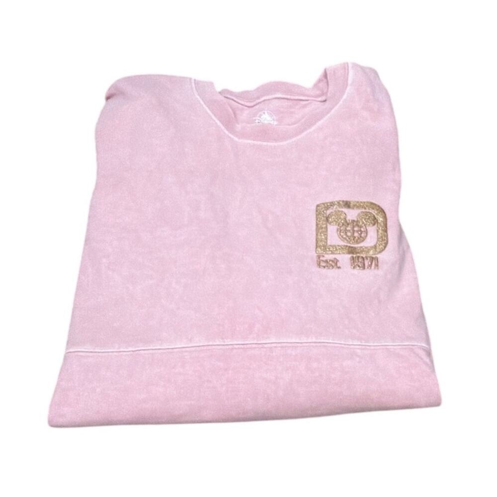Disney Parks Spirit Jersey in the rose gold glitter Size Medium Long Sleeve